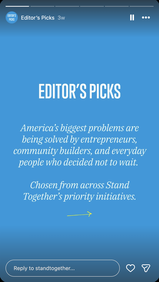 Opening card of the Editor's Picks highlight, stating what the highlight is for